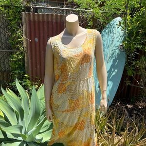 Jams World Yellow and Orange Tank Summer Dress